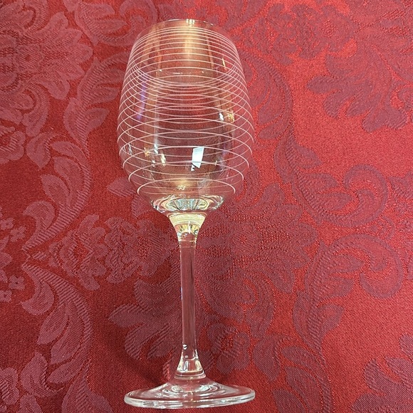 Mikasa CHEERS Etched Crystal White Wine Goblets All Different Preowned - Picture 8 of 12